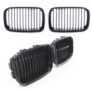 Performance Kühlergrill SET Schwarz glanz passt für BMW E36 alle Modelle vor Facelift ab 1990-1996