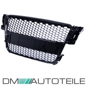 Kühlergrill Grill Wabendesign Schwarz glanz ohne PDC passt für Audi A5 8T Baujahr 2007-2011 nicht RS5