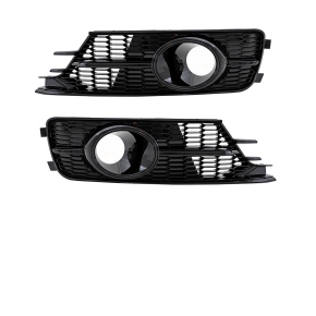 Set of Fog lights Cover black gloss complete fits on Audi A6 C7 standard bumper up 2014-2018