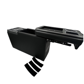 Universal storage Box with Cup Holders black gloss LED Lighting and USB Ports fits on VW T5 T6 all models
