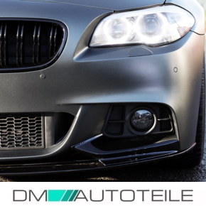 Sport Performance Front Bumper + Splitter gloss black fits on BMW 5 F10 F11 Facelift LCI to M-Sport up 2013