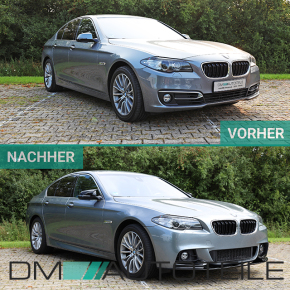 Sport Performance Stoßstange vorne 4 PDC + Frontspoiler hochglanz für BMW F10 F11 LCI auch M-Paket 13-17