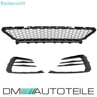 Stoßstangengitter SET 3-tlg. schwarz MATT passt f&uuml