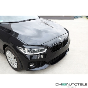 Doppelsteg-Kühlergrill für BMW 1er F20 / F21 LCI in Schwarz Glanz