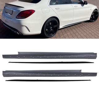 Sport Seitenschweller SET hochglanz passt für Mercedes W205 S205 ab 2014-2024