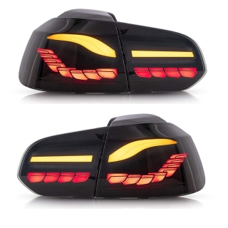 Set Rear Lights Tail dynamic Indicator Red fits on VW Golf VI MK6 up 08-12