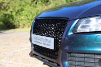 Set Sport Front Grille Badgeless Honeycomb + Fogs Cover Blac