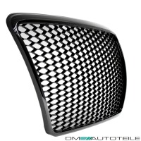 Badgeless Front Grille + Fogs Cover Honeycomb Black Gloss fo