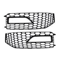 Set honeycomb Front Grille + Fog Lights Cover Black gloss fi