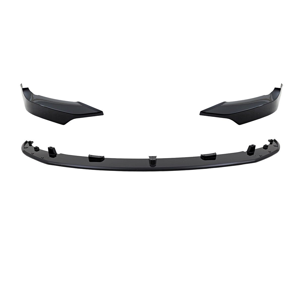 thumbnail interactive-video image 1 of GTS Style Gloss Black Front Lip Splitter – For 2007-2013 BMW M3 E92 E93 – ABS Plastic, M Performance Style 1 of 2