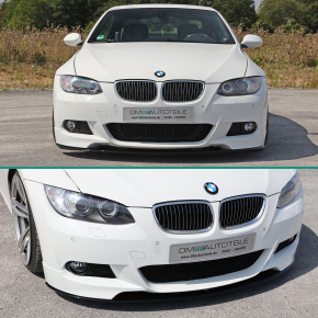 Performance Front Splitter Spoiler Lip black gloss fits on BMW 3-Series E92 E93 M-Sport year 2006-2010