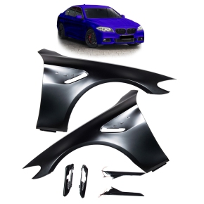 Sport Kotflügel Set + Lufteinlässe + LED passt für BMW 5er F10 F11 alle Modelle