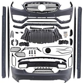 Mercedes W212 bodykit Front + rear + Side Skirts + Grille + screens + accessories for S63 AMG