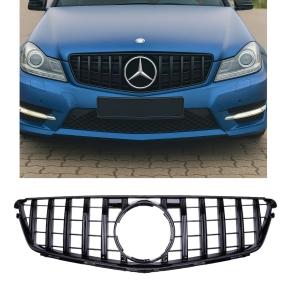 Sport Kidney Front Grille Black fits on Mercedes C204...