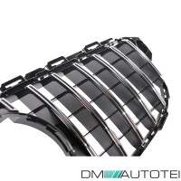 Front Grille Black gloss fits Mercedes C-Klasse W205 S205 up
