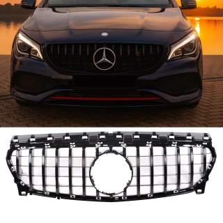 Sport Kühlergrill Schwarz glanz passt für Mercedes CLA W117 Panamericana GT 2016-2019