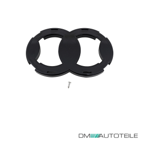 Badgeless Front Grille Ring Cover Emblem Honeycomb Black Gloss fits Audi A1 A3 A4 A5 A6