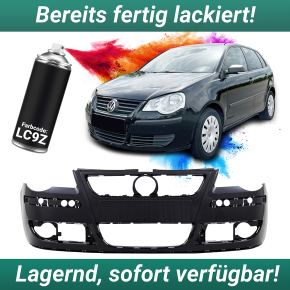 lackiert LC9Z Black Magic Pearl Stoßstange vorne passt für VW Polo 9N3 Facelift 05/2005-2009 EU Ware