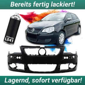 Lackiert L041 Brillantschwarz Uni Stoßstange vorne...