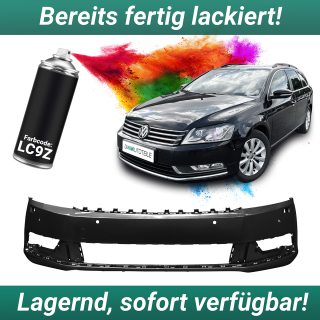 Lackiert LC9Z Black Magic Pearl Stoßstange vorne für 4x PDC +SRA für VW Passat B7 Baujahr 10-14