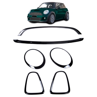 Zierleisten Scheinwerfer Kühlergrill Rückleuchten passt für Mini R56 R57 R58 R59