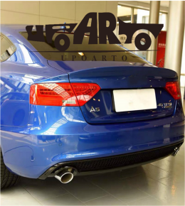 Heck Spoiler Lippe Sport Schwarz glanz + 3M für Audi...