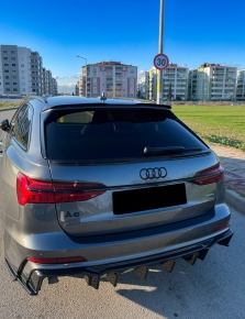 Performance Heck Spoiler Lippe Sport Schwarz glanz für Audi A6 C8 Avant ab 2019