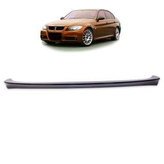Heck Spoiler Lippe Sport Schwarz glanz + 3M für BMW 3er E90 Limousine ab 05-11