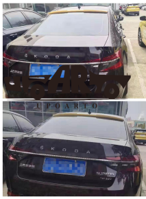 Sport-Dachkantenspoiler schwarz glanz für Skoda...