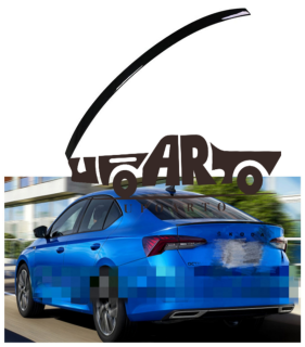  Sport Heck Spoiler Lippe Schwarz glanz für Skoda Octavia IV Limousine ab 2020
