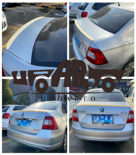 Sport-Heckspoiler schwarz glanz für Skoda Rapid für Limousine ab 2012-2019