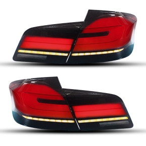 Lightbar Rückleuchten SET dunkelrot dynamisch für BMW 5er F10 Limousine ab 10-18