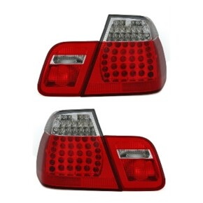 LED-Rückleuchten SET Rot Weiss Klarglas passt für BMW 3er E46 Limousine 98-01