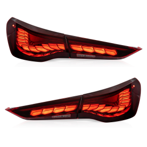 Lightbar Rückleuchten dunkelrot dynamisch für BMW 4er (G22/G23/G26) ab 2020-2024