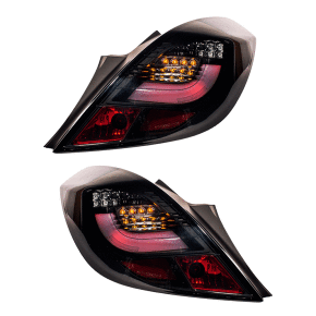 LED Lightbar Rückleuchte Schwarz Klarglas passt für Opel Corsa D (S07) ab 06-14