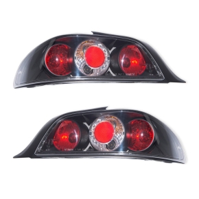Design Rückleuchten Heckleuchten Set Schwarz für Peugeot 306 Cabrio ab 1994-2002