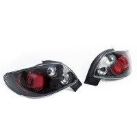 Design Rückleuchten SET Schwarz Rot Klarglas passt f&uu