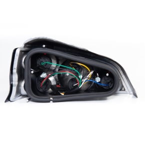  Design Rückleuchten Heckleuchten Set Schwarz für Peugeot 106 (S2) ab 1996-2003