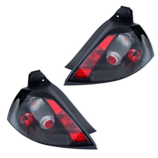 Rückleuchten Halogen Klarglas Smoke Schwarz passt für Renault Megan II ab 02-09