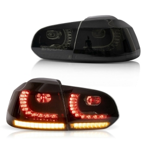 Rückleuchten komplett Schwarz dynamisch LED passt für VW GOLF 6 mit Halogen