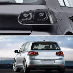 Rückleuchten komplett Schwarz dynamisch LED passt für VW GOLF 6 mit Halogen