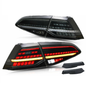 Facelift-Design LED Rückleuchten Schwarz dynamisch passt für VW Golf 7 ab 13-20