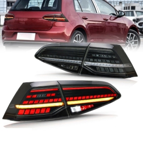 Facelift-Design LED Rückleuchten Schwarz dynamisch passt für VW Golf 7 ab 13-20