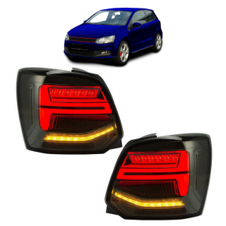LED Rückleuchten Schwarz dynamik Facelift-Design passt für VW Polo 5 (6R) 09-14