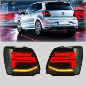 LED Rückleuchten Schwarz dynamik Facelift-Design passt für VW Polo 5 (6R) 09-14