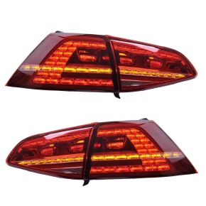 LED-Rückleuchten Dynamisch Rot Smoke passt für VW Golf 7 Vorfacelift ab 13-17