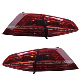 LED-Rückleuchten Dynamisch Rot Smoke passt für VW Golf 7 Vorfacelift ab 13-17