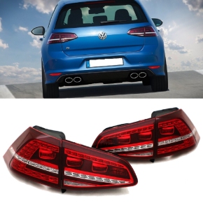 LED-Rückleuchten Dynamisch Rot Smoke passt für VW Golf 7 Vorfacelift ab 13-17