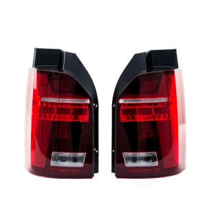 Facelift-Design LED-Rückleuchten Klarglas Rot passt für VW T6 ab 2015-2019