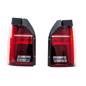 Facelift-Design LED-Rückleuchten Klarglas Rot passt für VW T6 ab 2015-2019